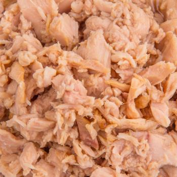 Red and white tuna flakes
